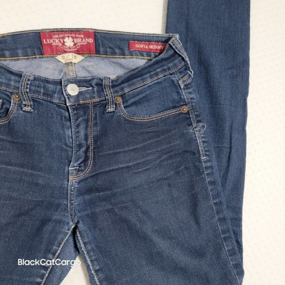 Lucky Brand Women's Jeans - Size 0/25 Ankle Sofia Skinny‎ Blue